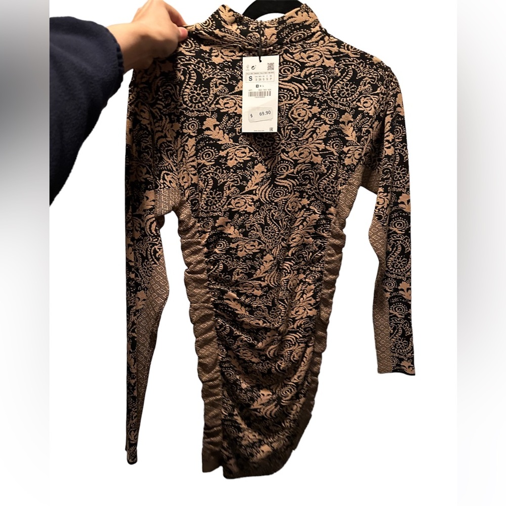 Black and brown dress